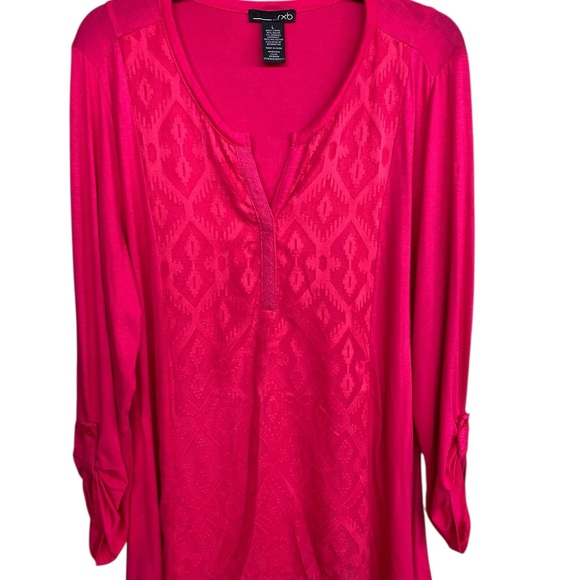 Fuchsia Tunic with Subtle Pattern - Picture 2 of 9